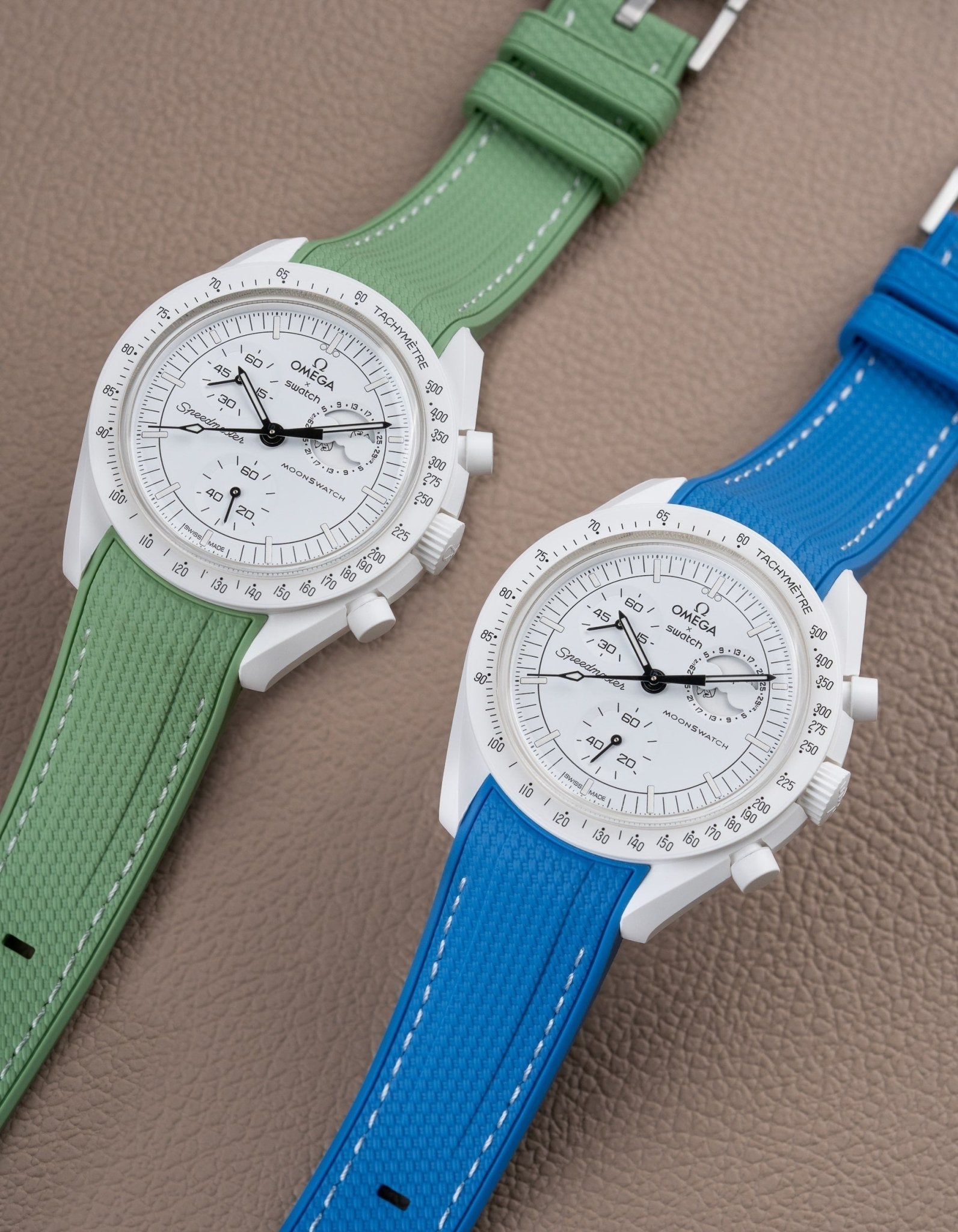 Curved Vertech Rubber Strap - Neptune Blue