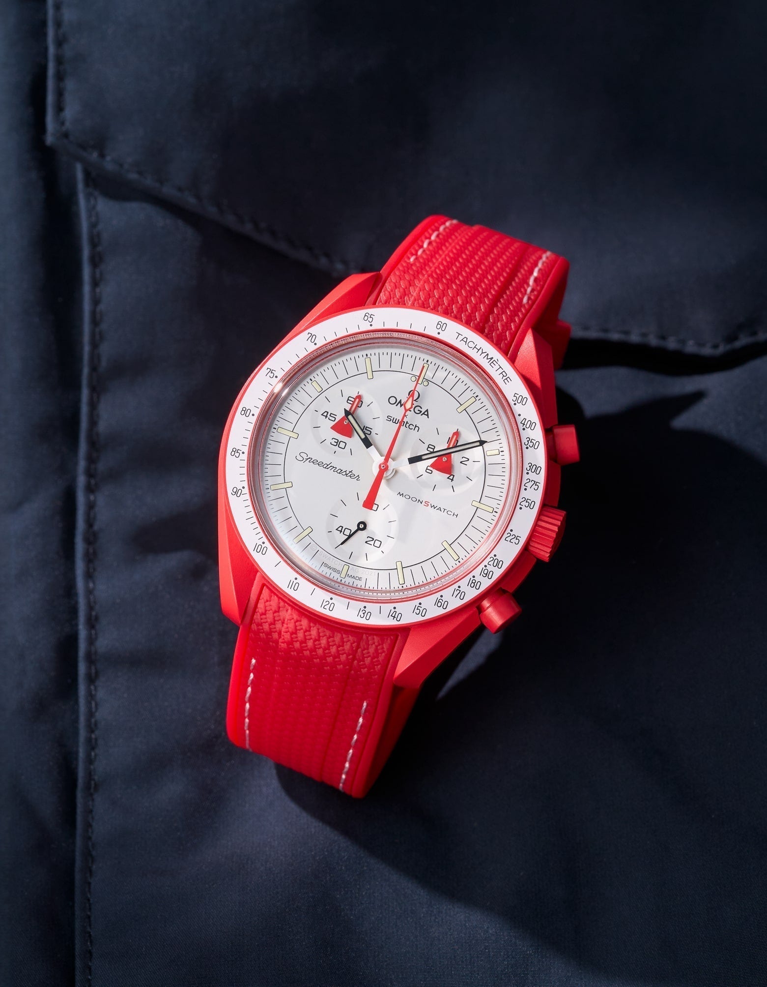 Curved Vertech Rubber Strap - Red