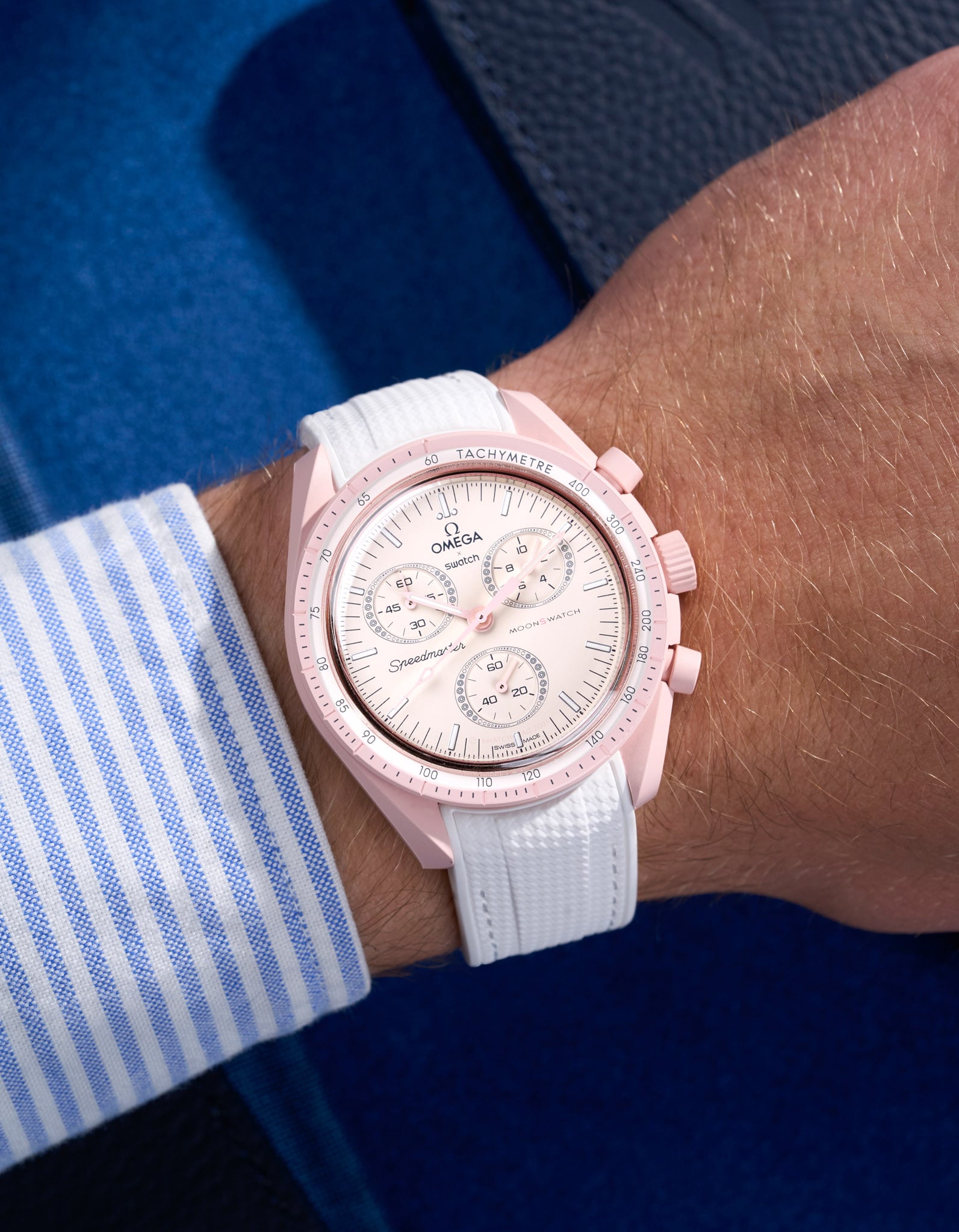Curved Vertech Rubber Strap - White