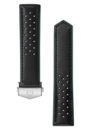Carrera 41MM Black Perforated Leather Strap