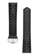 Carrera 39MM Black Perforated Leather Strap