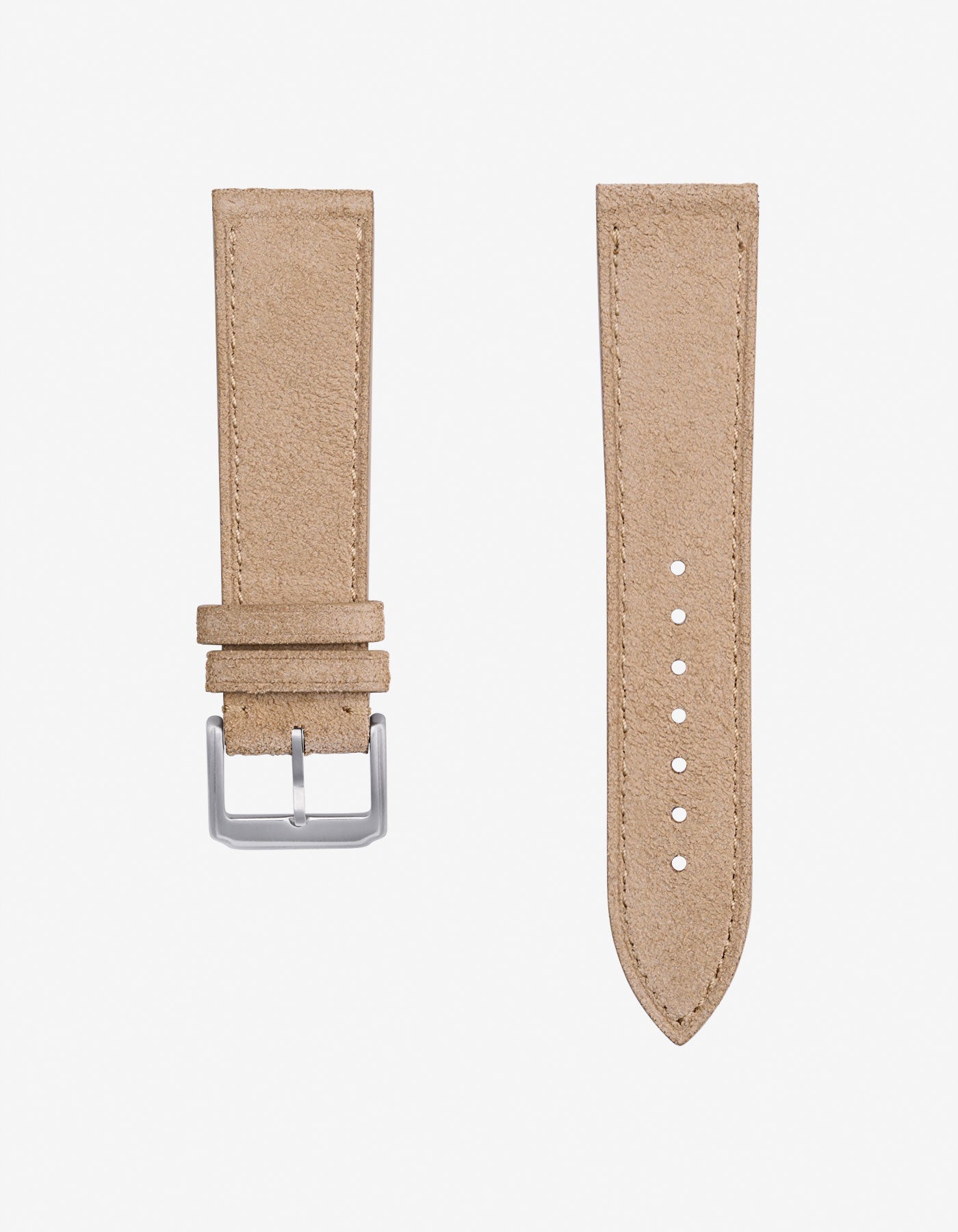 Beige Suede Leather Strap - 17-21mm