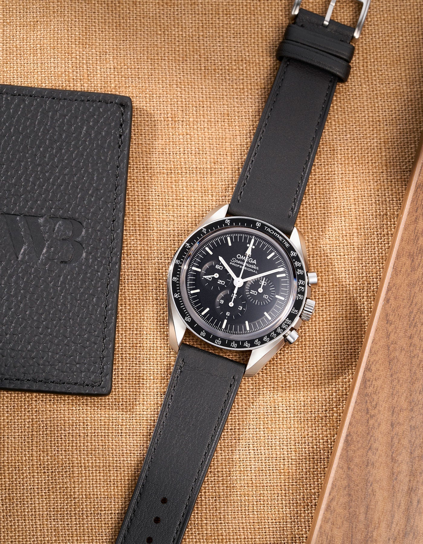 Black Cowhide Leather Strap 17mm-21mm