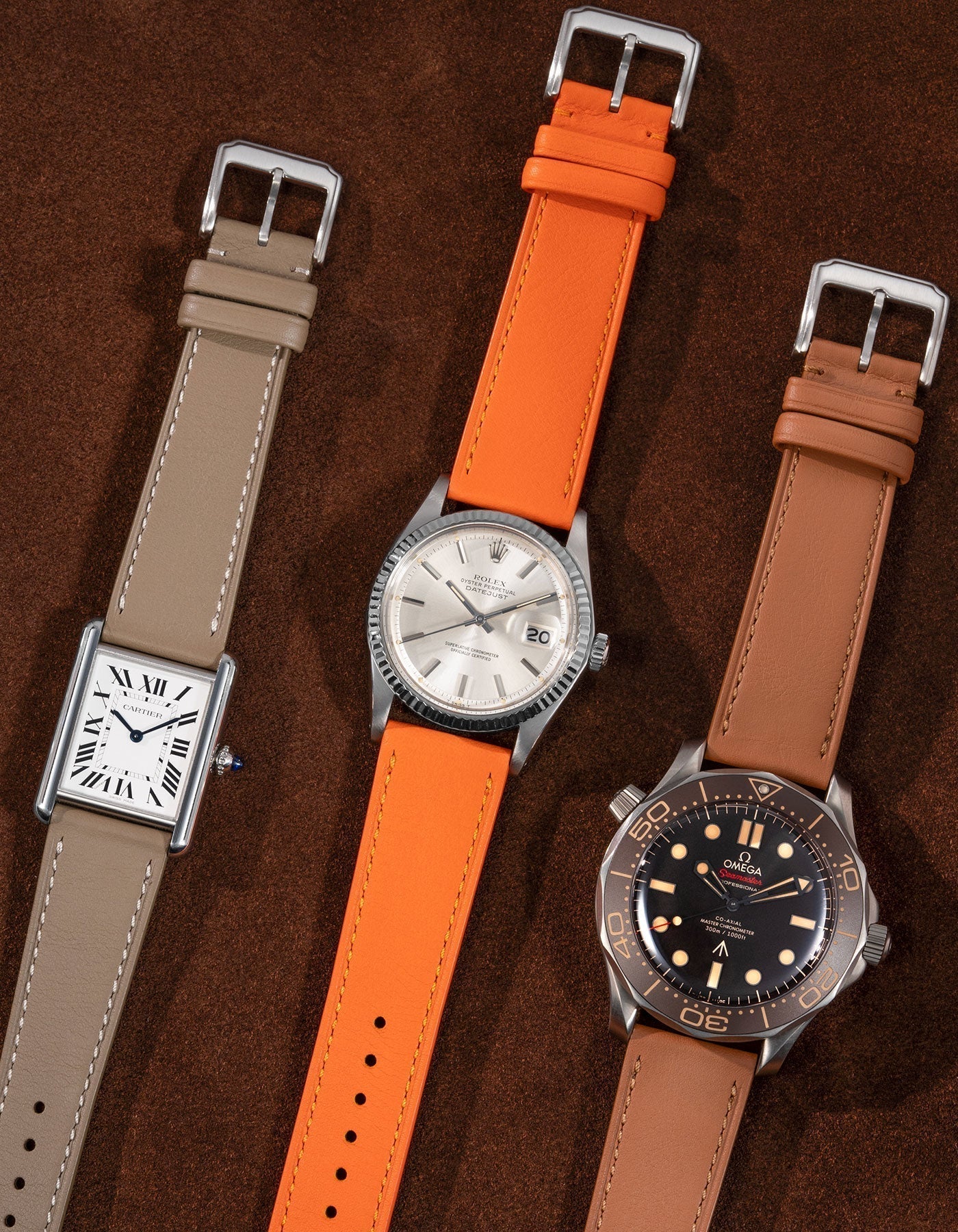 Brown Cowhide Leather Strap 17mm-21mm