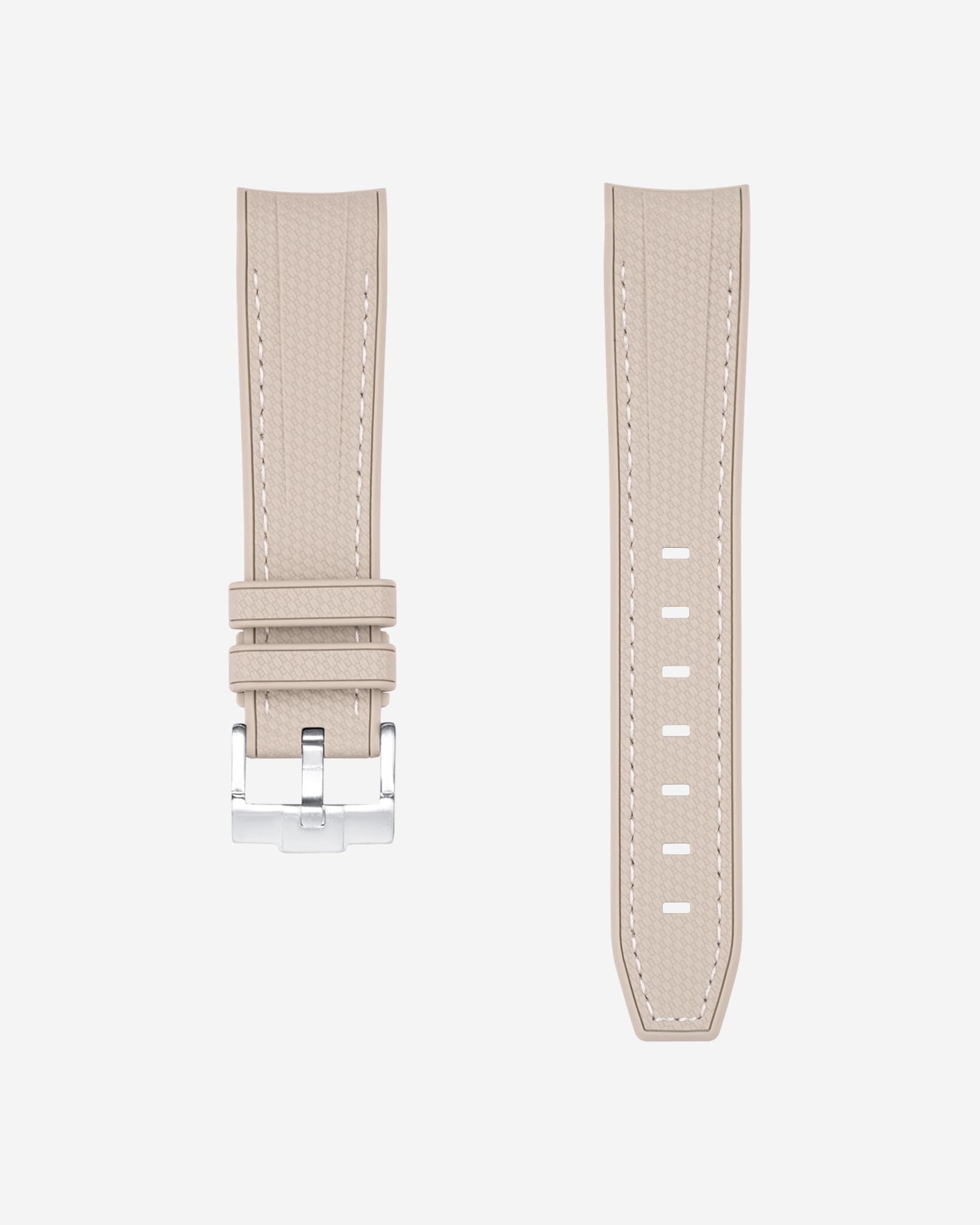 Curved Vertech Rubber Strap - Beige