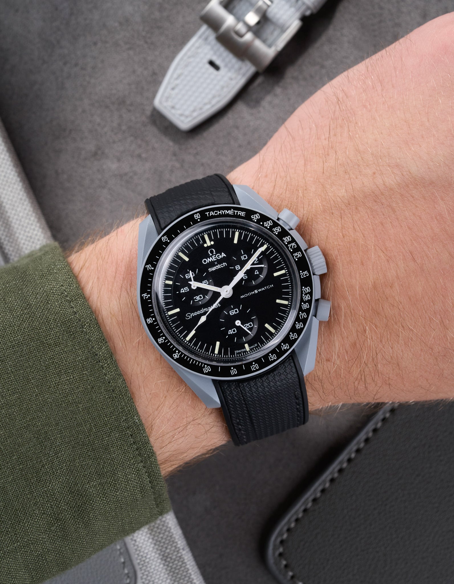 Curved Vertech Rubber Strap - Black