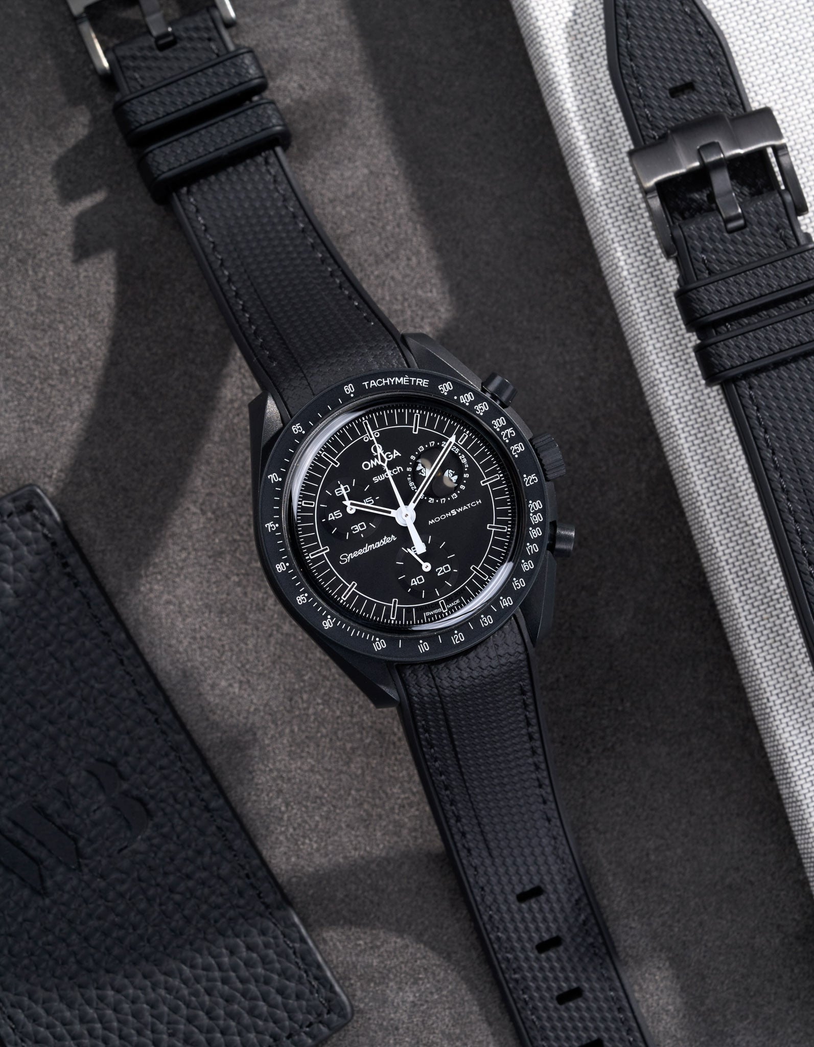 Curved Vertech Rubber Strap - Black