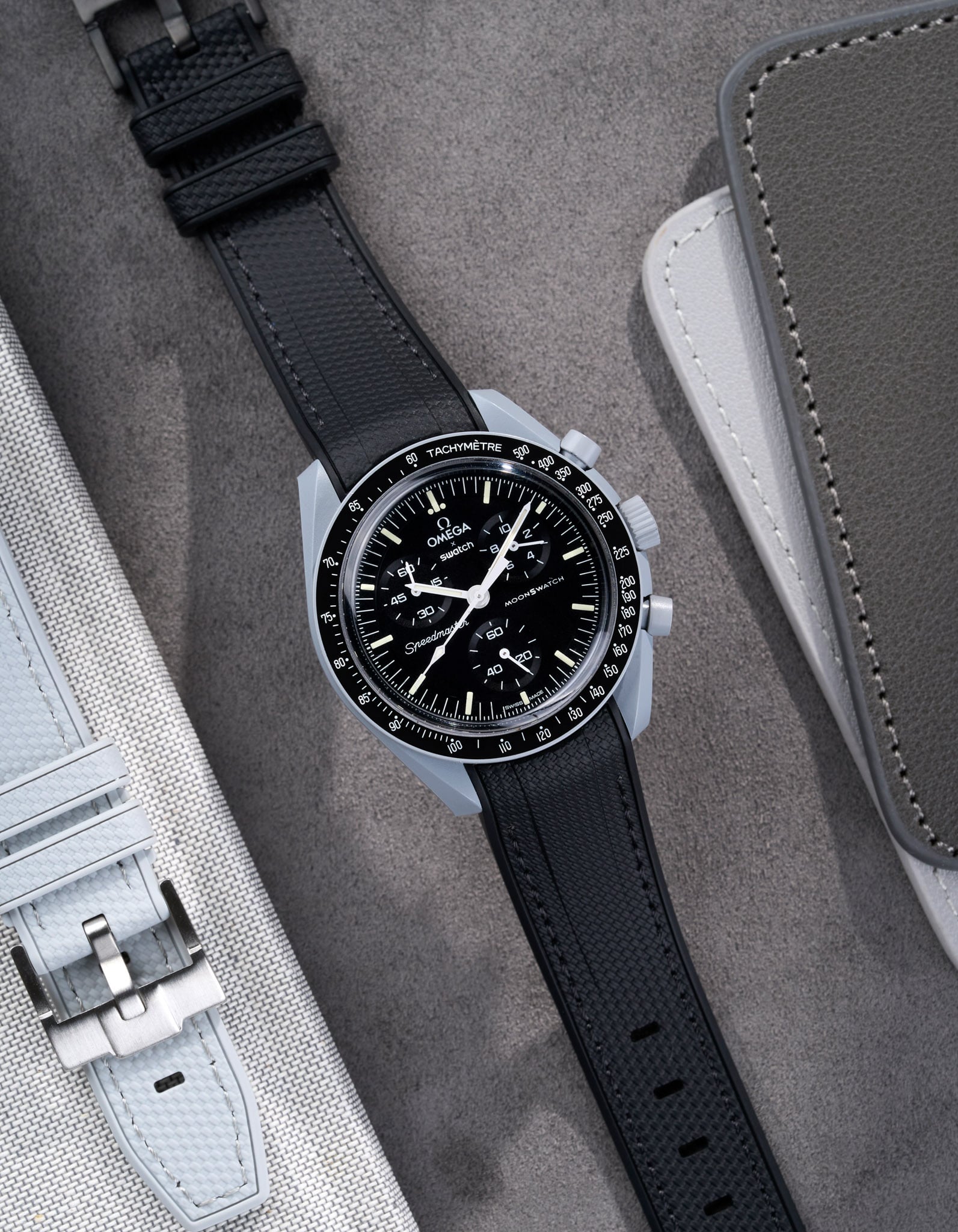 Curved Vertech Rubber Strap - Black