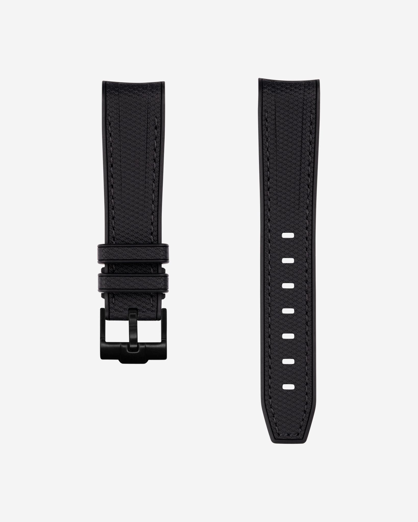 Curved Vertech Rubber Strap - Black