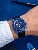 Bracelet en caoutchouc Vertech incurvé - Coutures noires et bleues