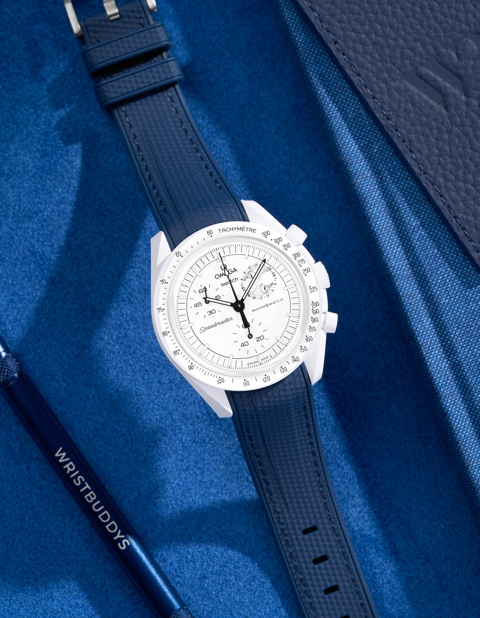 Curved Vertech Rubber Strap - Blue