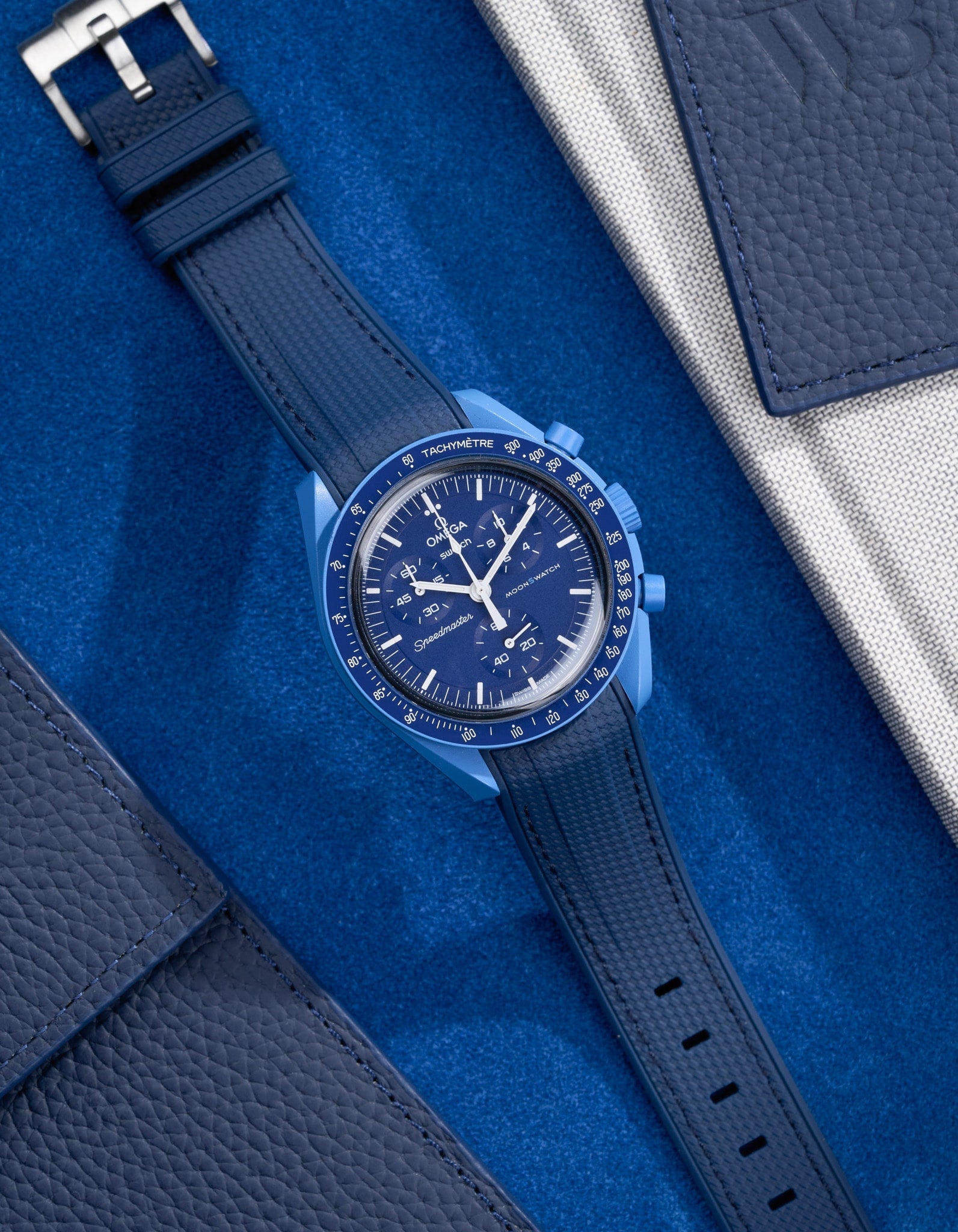 Curved Vertech Rubber Strap - Blue