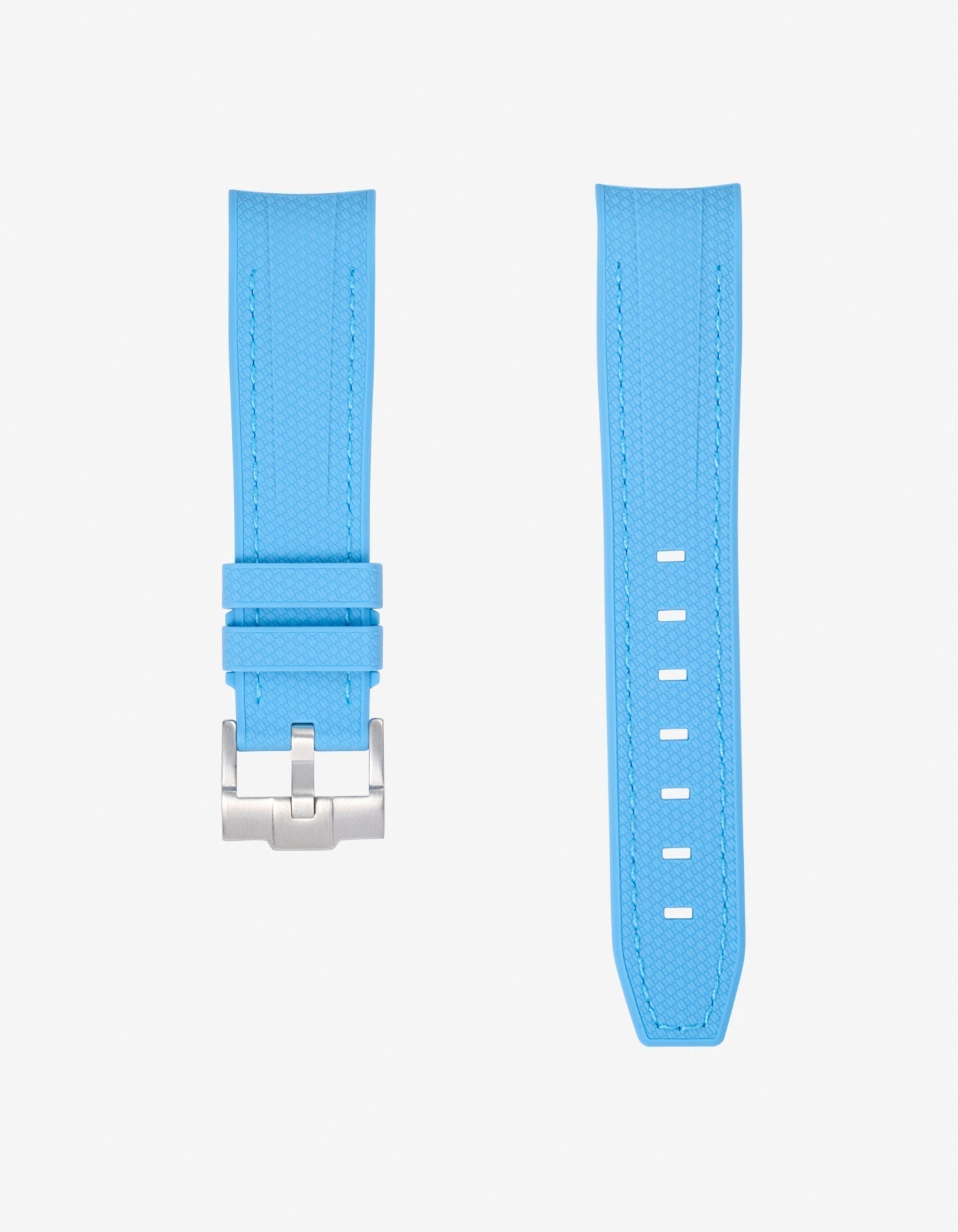 Curved Vertech Rubber Strap - Capri Blue