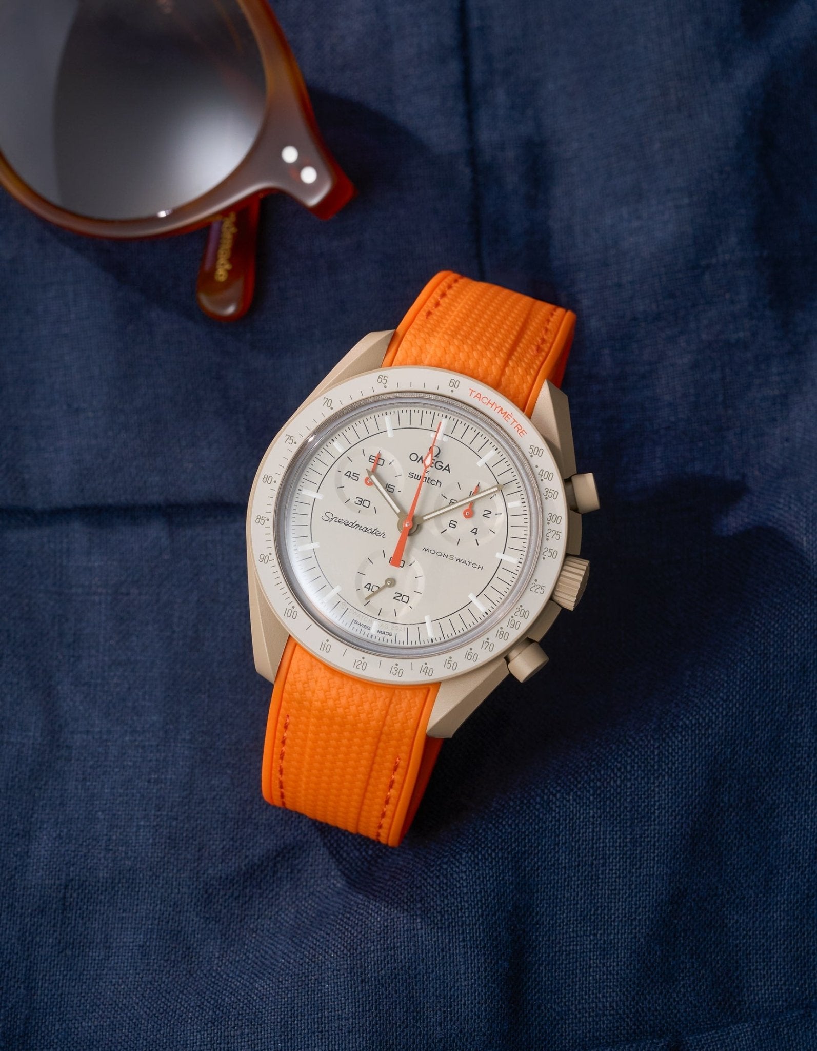 Curved Vertech Rubber Strap - Orange