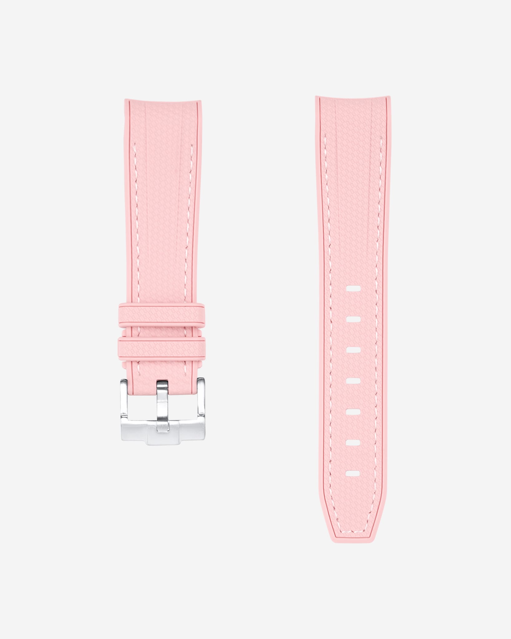 Curved Vertch Rubber Strap - Pink