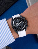 Bracelet en caoutchouc Vertech incurvé - Blanc