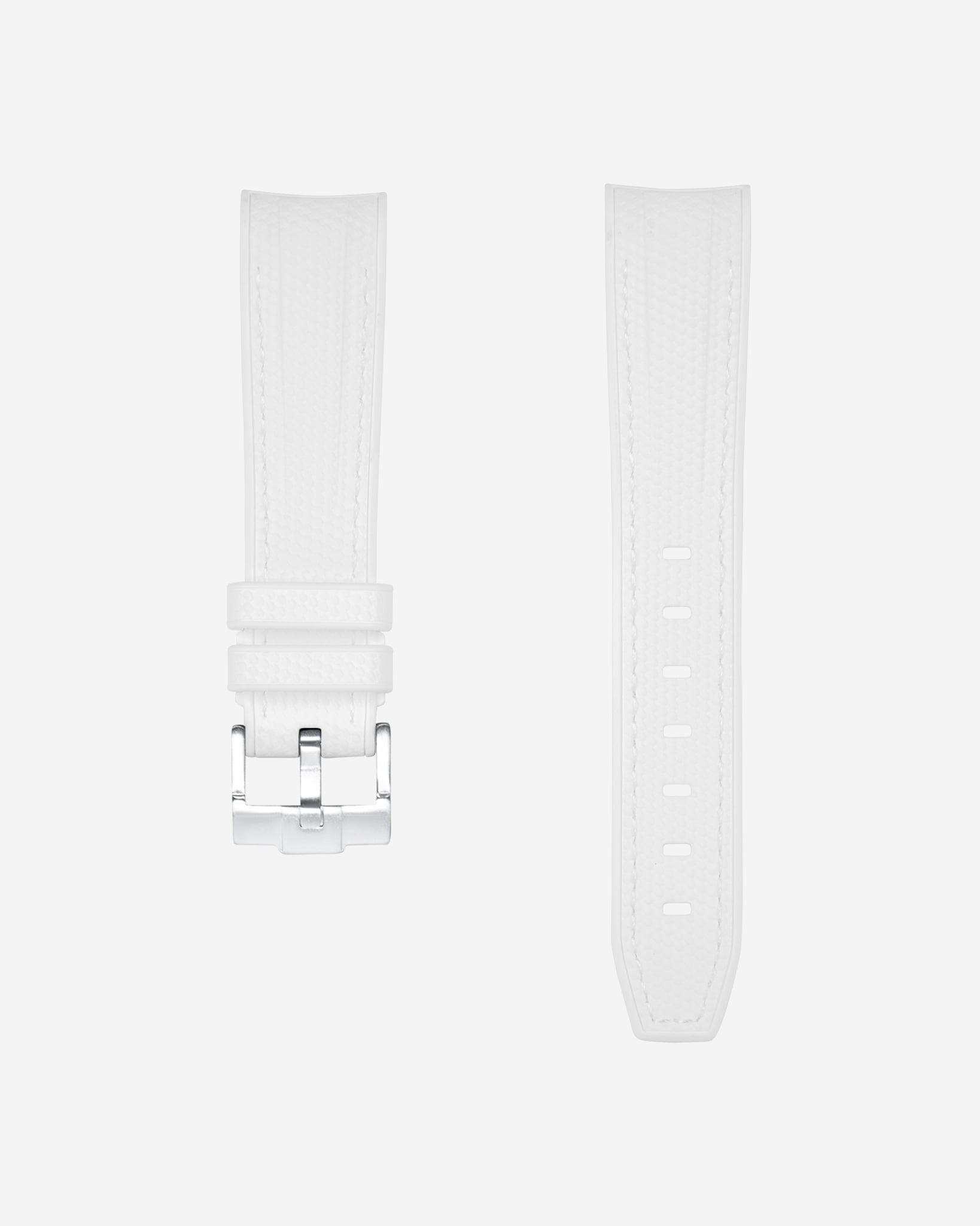 Curved Vertech Rubber Strap - White