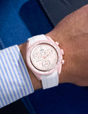 Bracelet en caoutchouc Vertech incurvé - Blanc