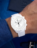 Bracelet en caoutchouc Vertech incurvé - Blanc