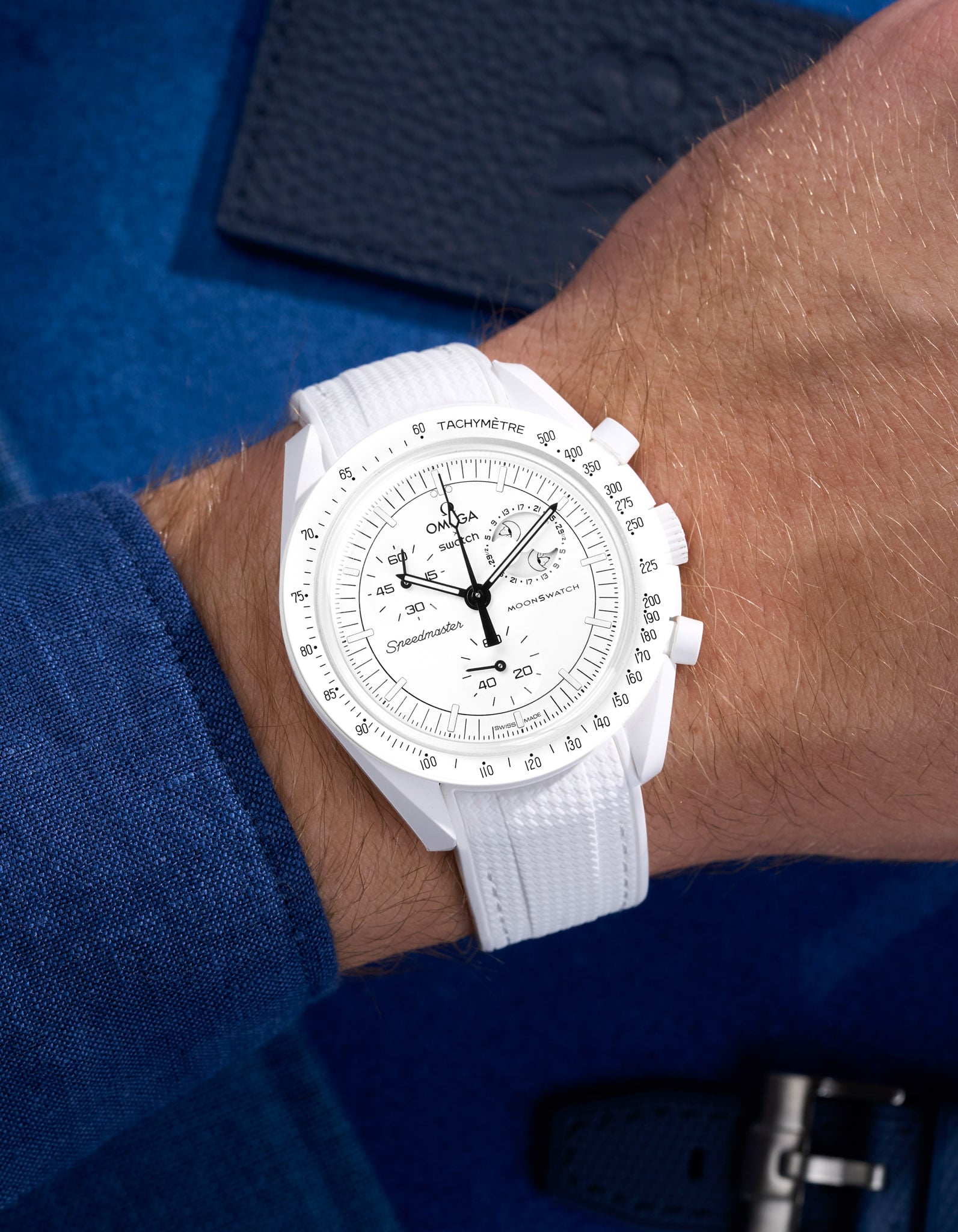 Curved Vertech Rubber Strap - White