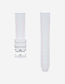 Bracelet en caoutchouc Vertech incurvé - Coutures blanches et roses