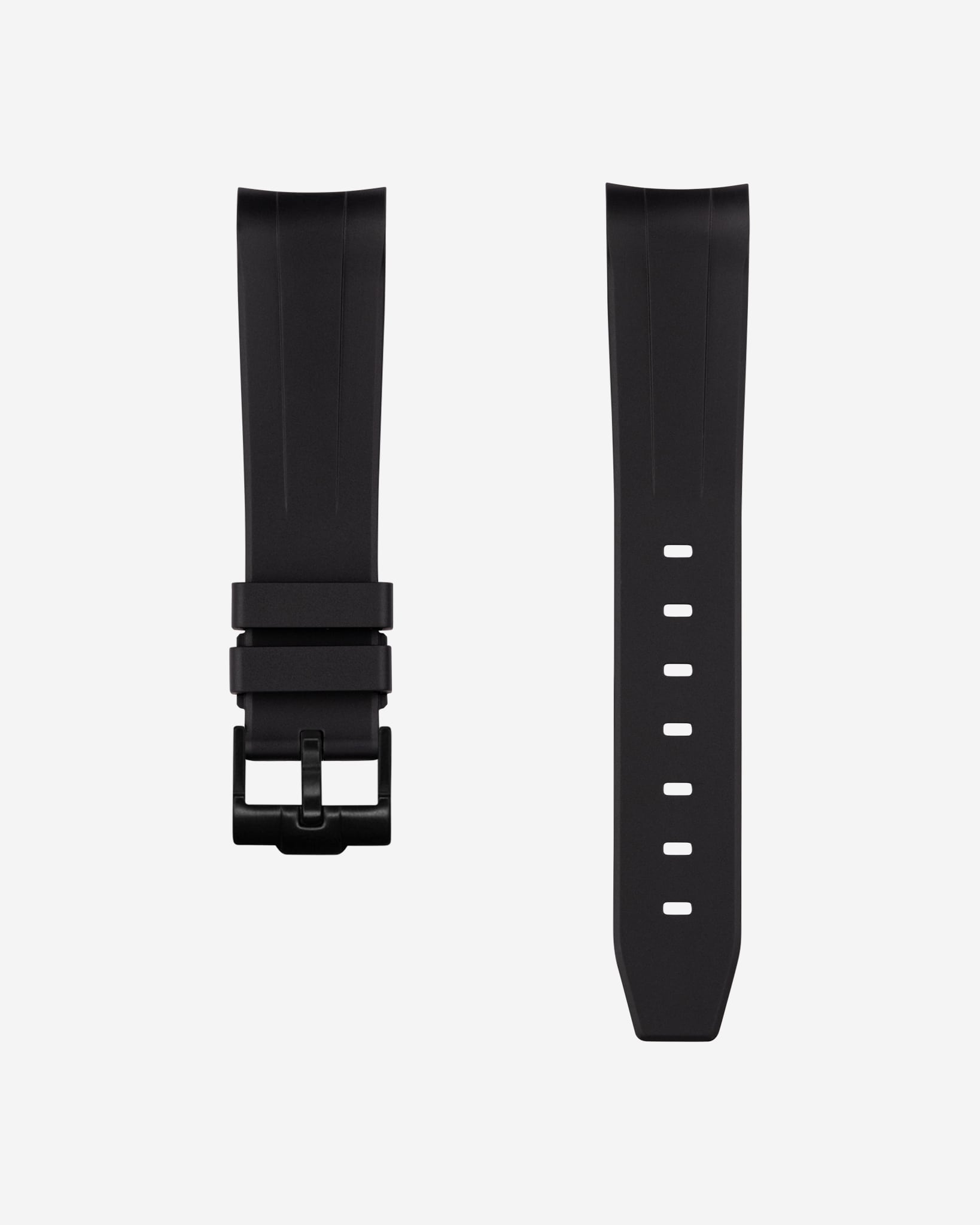 Curved Rubber Strap - Black