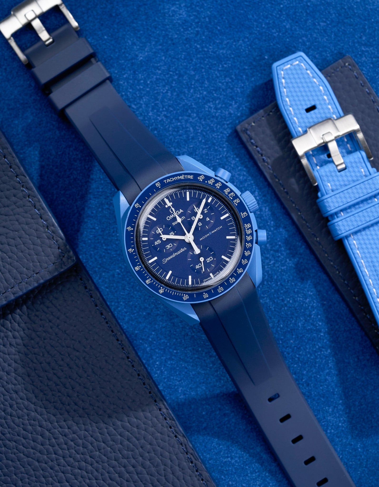 Curved Rubber Strap - Blue