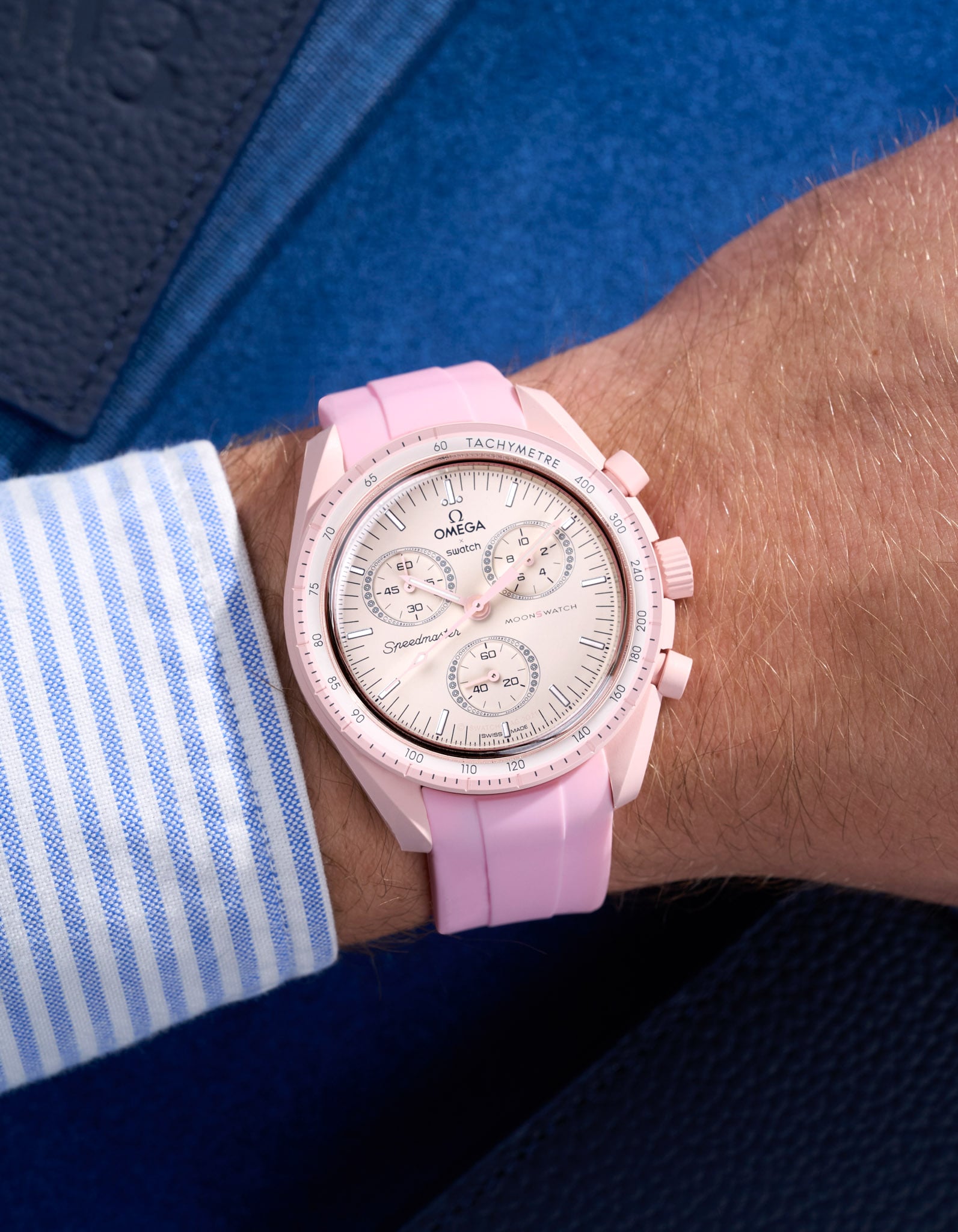 Curved Rubber Strap - Pink