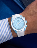 Bracelet en caoutchouc incurvé - Blanc