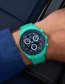 MoonSwatch Mission On Earth - Polar Lights Watch (Rubber Strap)