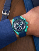 MoonSwatch Mission On Earth - Polar Lights Watch (Rubber Strap)