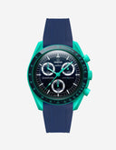 MoonSwatch Mission On Earth - Polar Lights Watch (Rubber Strap)